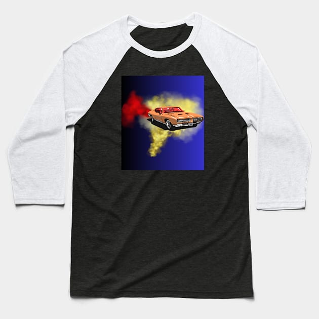 Smokin car Baseball T-Shirt by TeeProDesigns